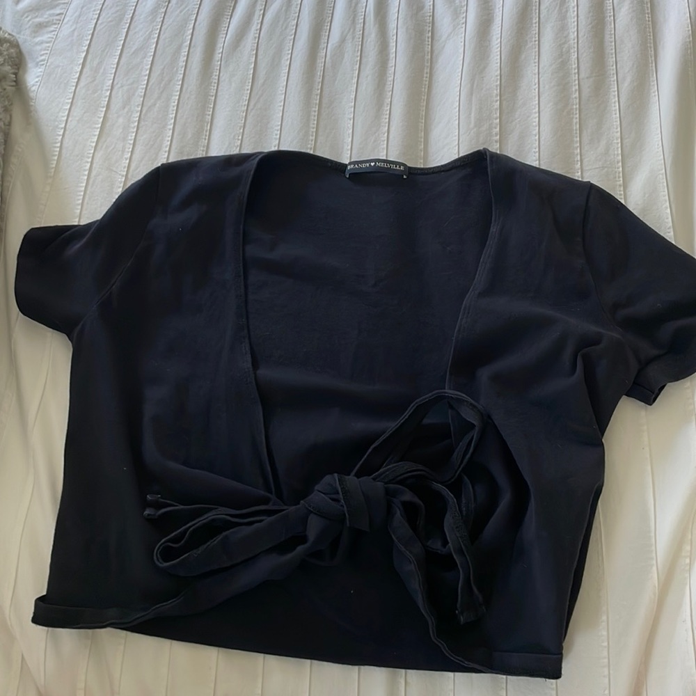 brandy melville navy tie top